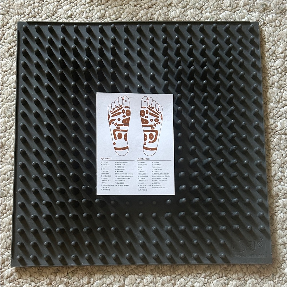 Saje reflexology Acupressure Mat - feet - stress relief and relaxation - grey